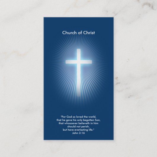 John 3:16 - Christlich Visitenkarte (Vorderseite)