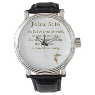 John 3:16 christliche Geschenke Armbanduhr