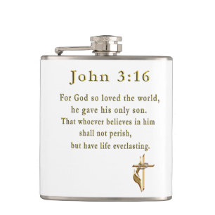 John 3:16 christliche Geschenke Flachmann