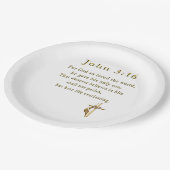 John 3:16 christliche Geschenke Pappteller (Schrägansicht)