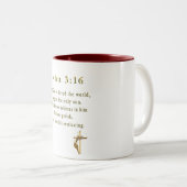 John 3:16 christliche Geschenke Zweifarbige Tasse (VorderseiteRechts)