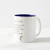 John 3:16 christliche Geschenke Zweifarbige Tasse (VorderseiteRechts)