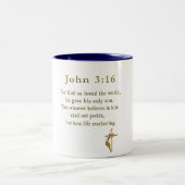 John 3:16 christliche Geschenke Zweifarbige Tasse (Mittel)