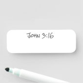 John 3:16 Christliche Glaubenslehre Wiederverwendb Namensschild (Beispiel)