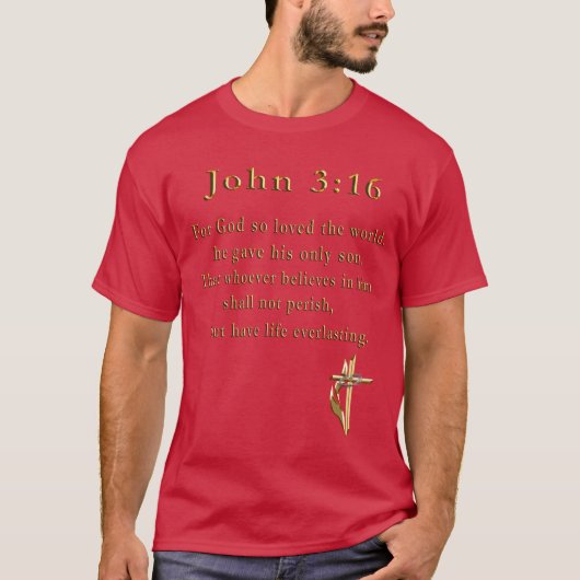 John 3:16 christliche T - Shirt (Vorderseite)