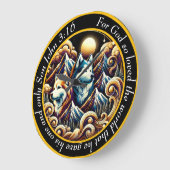 John 3:16 Christlicher Glaubenssaal mit Sonnenunte Große Wanduhr (Winkel)