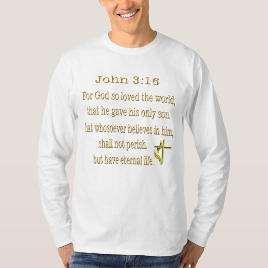 John 3:16 Christlicher T - Shirt (Vorderseite)