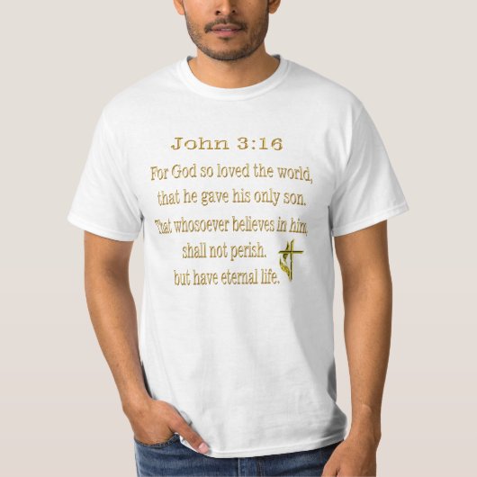 John 3:16 Christlicher T - Shirt (Vorderseite)