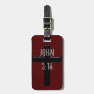 John-3:16 christliches Kreuz Gepäckanhänger