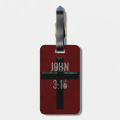 John-3:16 christliches Kreuz Gepäckanhänger (Rückseite vertikal)