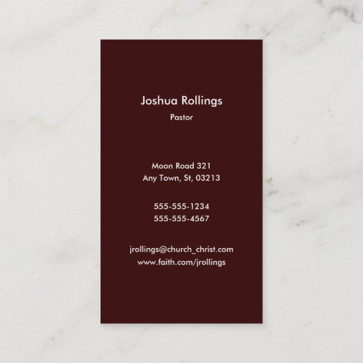 John-3:16 - christliches Kreuz Visitenkarte (Rückseite)