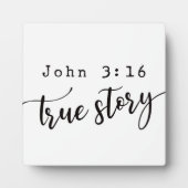 John 3:16 Christliches Wahre Story Fotoplatte (Vorderseite)