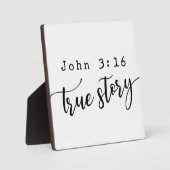 John 3:16 Christliches Wahre Story Fotoplatte (Vorderseite)