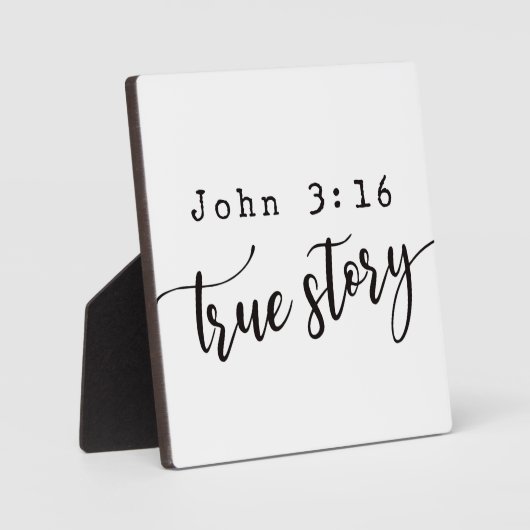 John 3:16 Christliches Wahre Story Fotoplatte (Vorderseite)