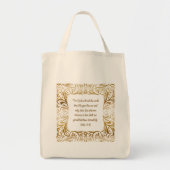 John 3:16 Custom Scripture Elegant Golden Monogram Tragetasche (Vorne)