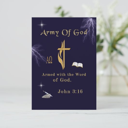 John 3:16 dankeskarte (Stehend Vorderseite)