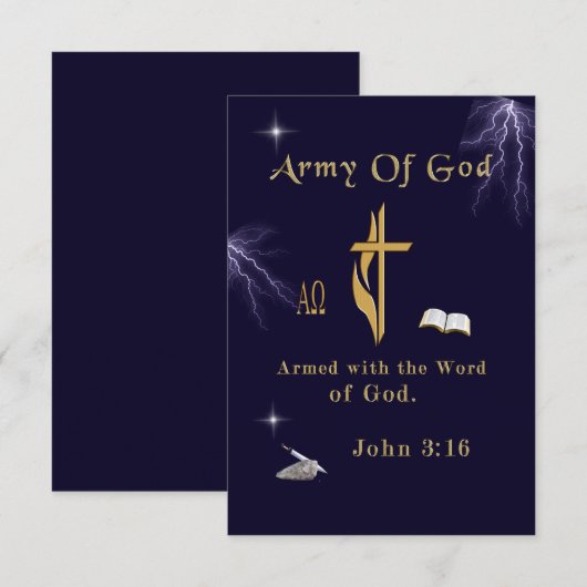 John 3:16 dankeskarte (Vorne/Hinten)