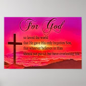 John 3:16 Denn Gott liebte die Welt Poster (Vorne)