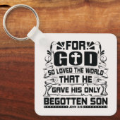 John 3:16 Denn Gott liebte die Welt so Christlich Schlüsselanhänger (Vorderseite)