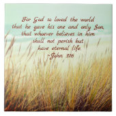 John 3:16 Denn Gott liebte so die Welt, Bibel Vers Fliese (Vorderseite)
