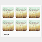 John 3:16 Denn Gott liebte so die Welt, Bibel Vers Quadratischer Aufkleber (Blatt)