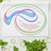 John 3:16 Denn Gott so liebte Regenbogen-Fraktal W Geschirrtuch (Gefaltet)