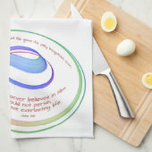 John 3:16 Denn Gott so liebte Regenbogen-Fraktal W Geschirrtuch (Viertel Falte)