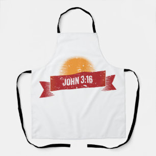 John 3:16 Design im Vintage-Look Schürze