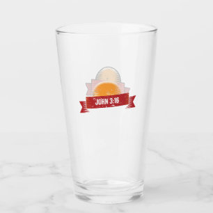 John 3:16 Design Vintag Look Glas