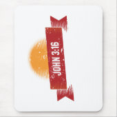 John 3:16 Design Vintag Look Mousepad (Vorne)