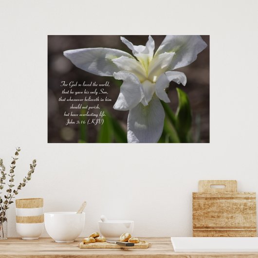 John 3:16 - Die Stärke der Liebe Gottes Poster (Küche)