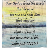 John 3:16 duschvorhang (Vorderseite)