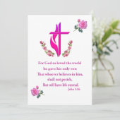 John 3:16 einladung (Stehend Vorderseite)