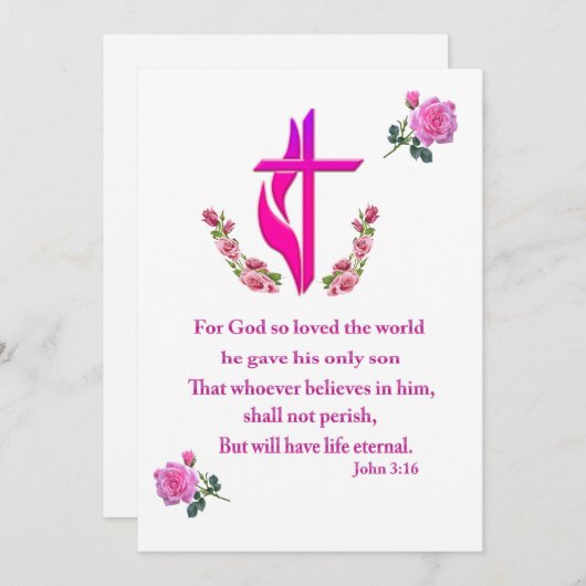 John 3:16 einladung (Vorne/Hinten)