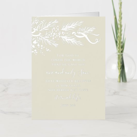 John 3:16 Elegant Moderne Kiefernkirche Christlich (Vorderseite)