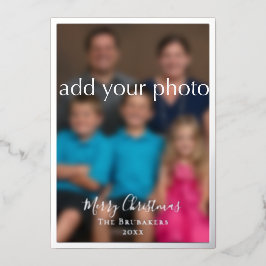 John 3:16 Elegante Moderne Vegetation Foto Weihnac Folien Feiertagskarte