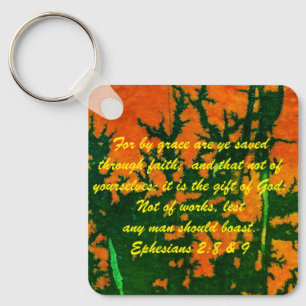 John 3:16 & Ephesians2:8 & 9 Bible-Wahrheit Schlüs Schlüsselanhänger