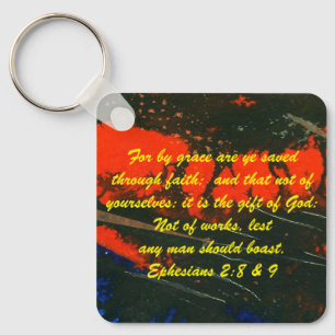 John 3:16 & Ephesians2:8 & 9 Bible-Wahrheit Schlüs Schlüsselanhänger