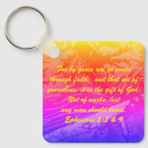 John 3:16 & Ephesians2:8 & 9 Bible-Wahrheit Schlüs Schlüsselanhänger