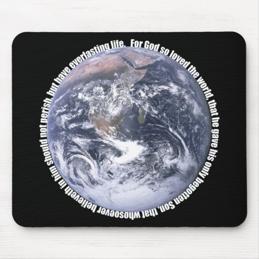 John-3:16 Erde christliches Mousepad (Vorne)