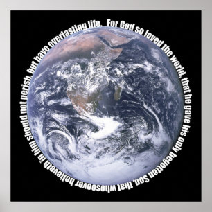 John-3:16 Erdplakat Poster