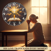 John 3:16 Eternal Light Scripture Große Wanduhr