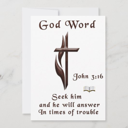 John 3:16 feiertagskarte (Vorderseite)