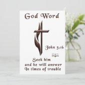 John 3:16 feiertagskarte (Stehend Vorderseite)