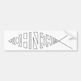 John-3:16 Fisch-Autoaufkleber Autoaufkleber