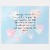 John 3:16 fleecedecke (Vorderseite (Horizontal))