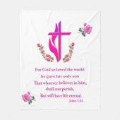 John 3:16 fleecedecke (Vorderseite)