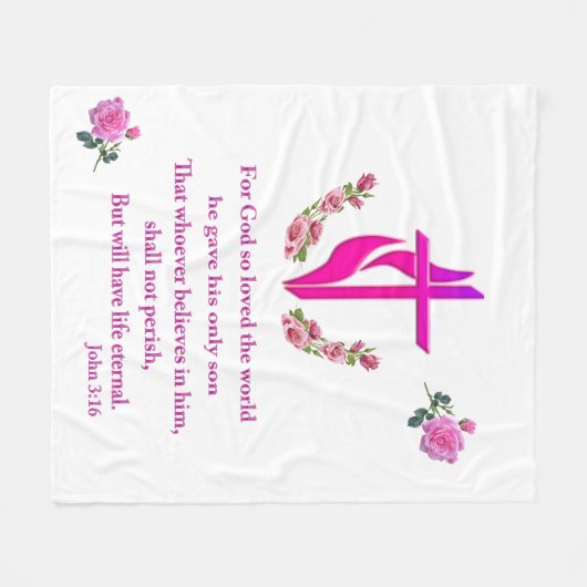 John 3:16 fleecedecke (Vorderseite (Horizontal))