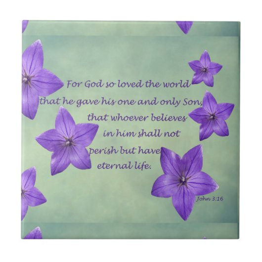 John 3:16 fliese (Vorderseite)