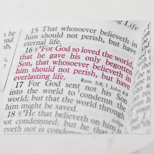 John 3:16 flyer (Vorne)